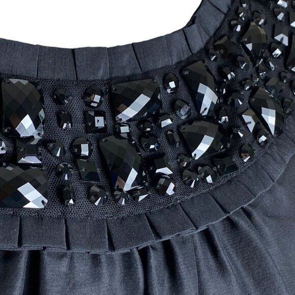 Kate Spade New York 100% Silk Beaded Sleeveless Top in Black Women's Size S - Picture 5 of 10